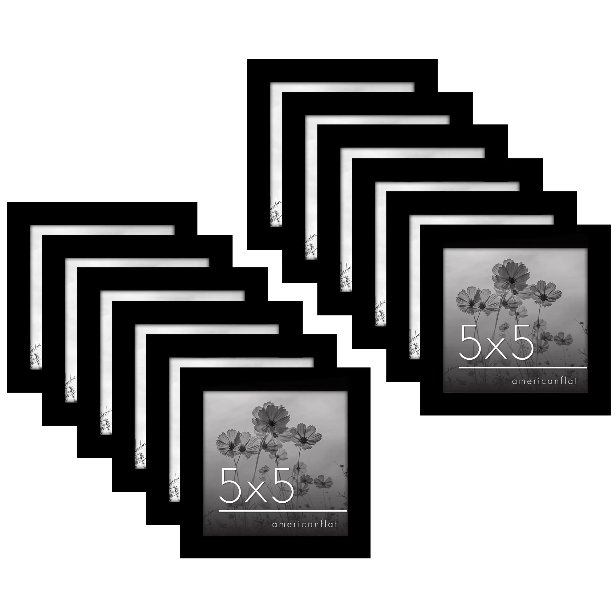 12 Piece - Gallery Wall Picture Frame Set | Black