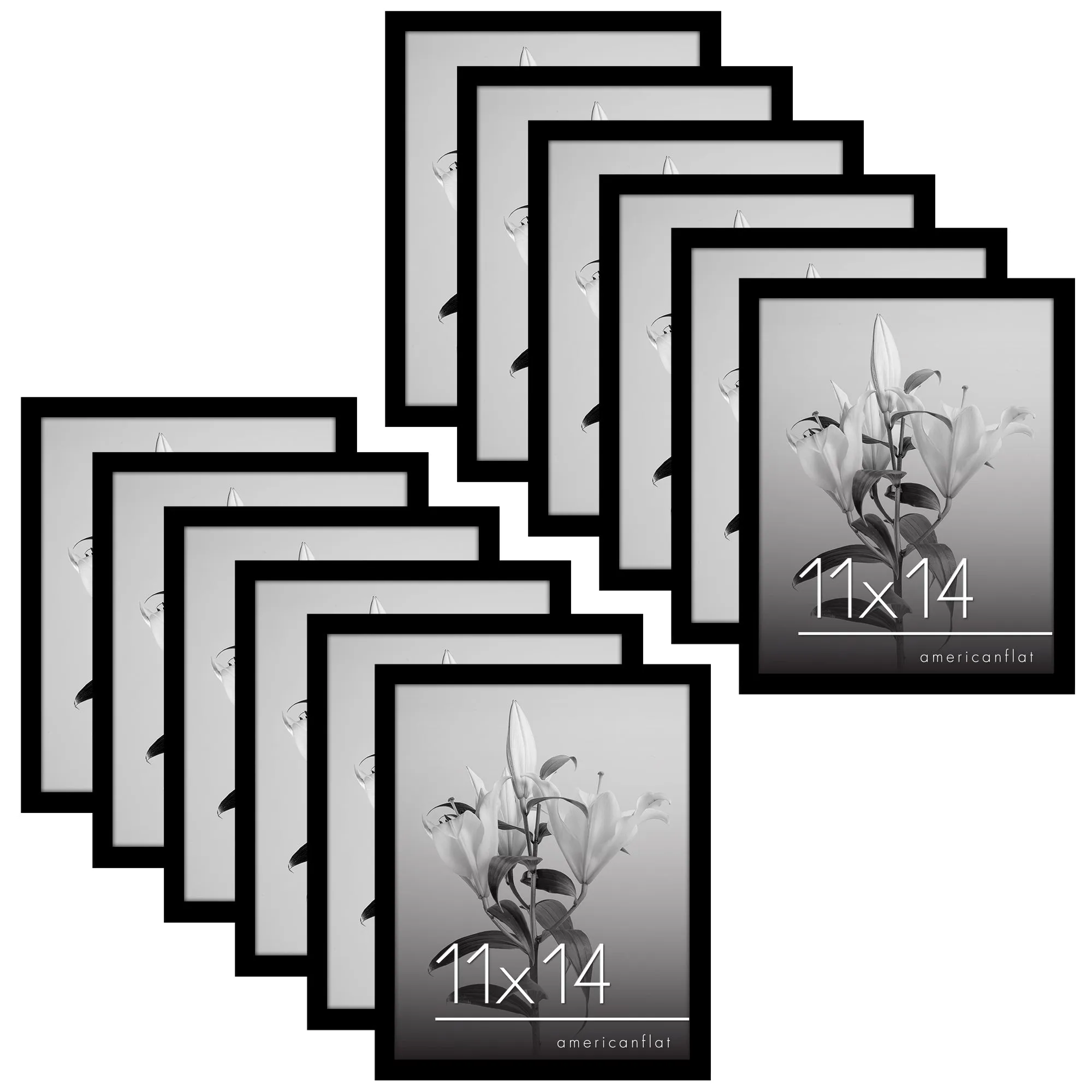 12 Piece - Gallery Wall Picture Frame Set | Black