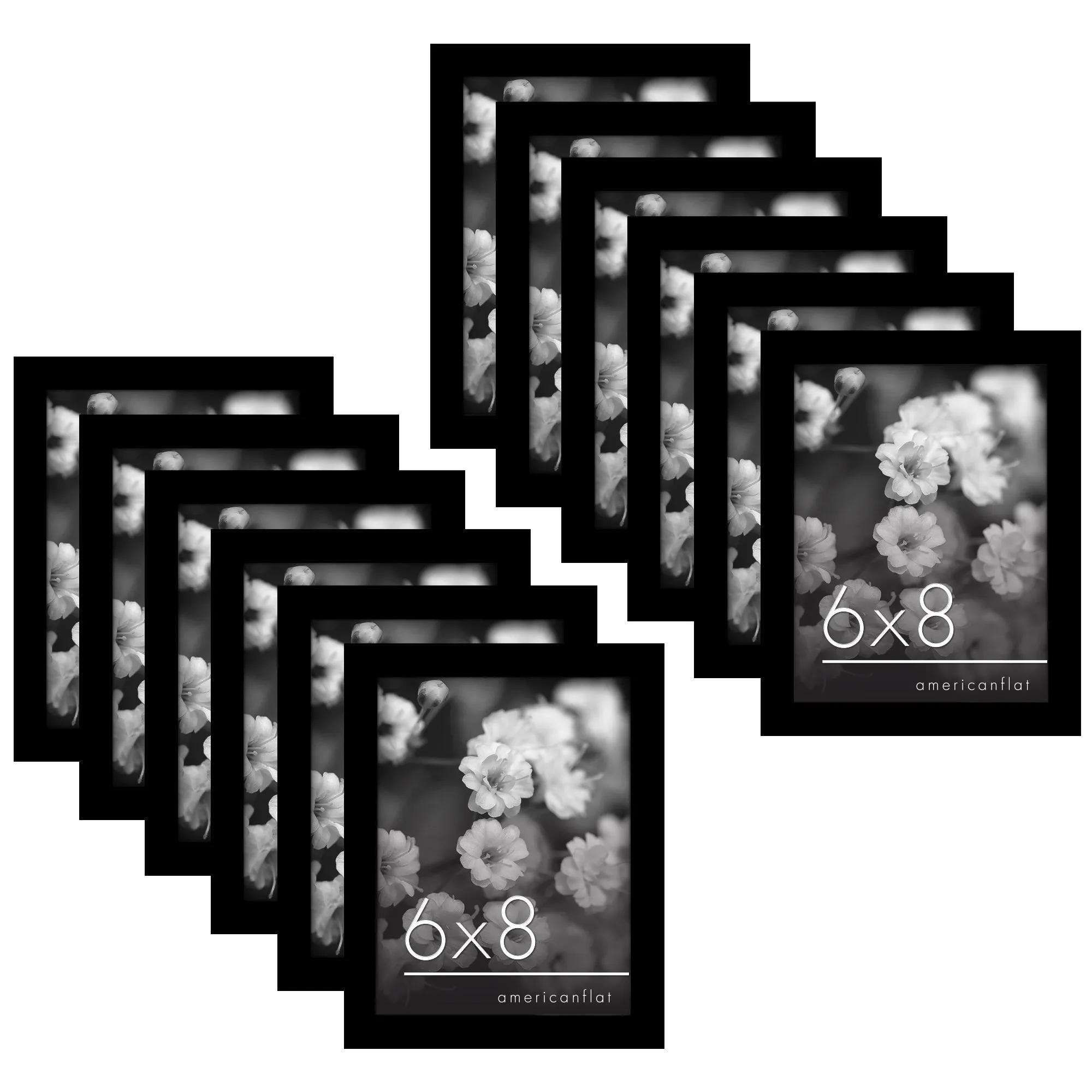 12 Piece - Gallery Wall Picture Frame Set | Black