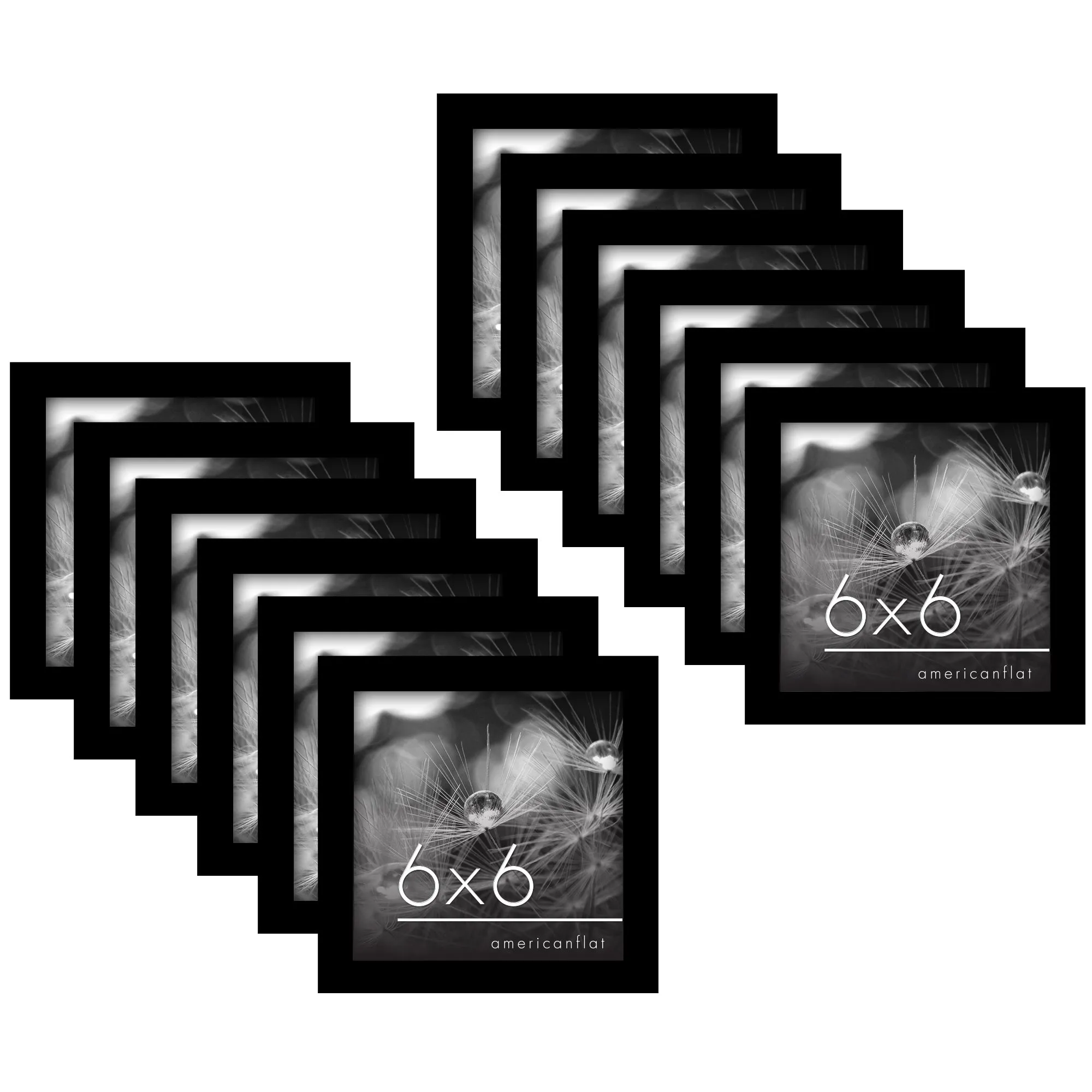 12 Piece - Gallery Wall Picture Frame Set | Black