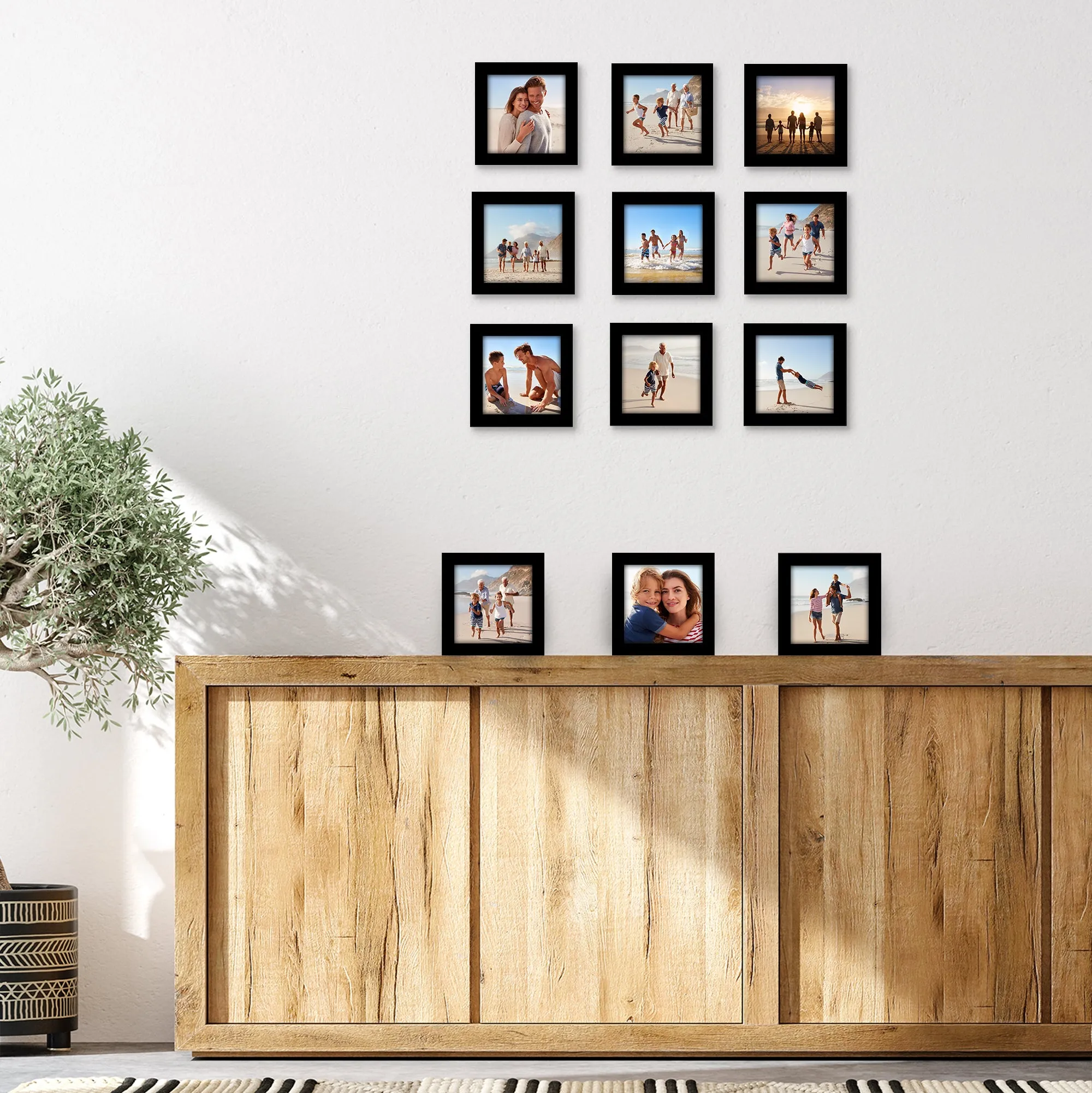 12 Piece - Gallery Wall Picture Frame Set | Black