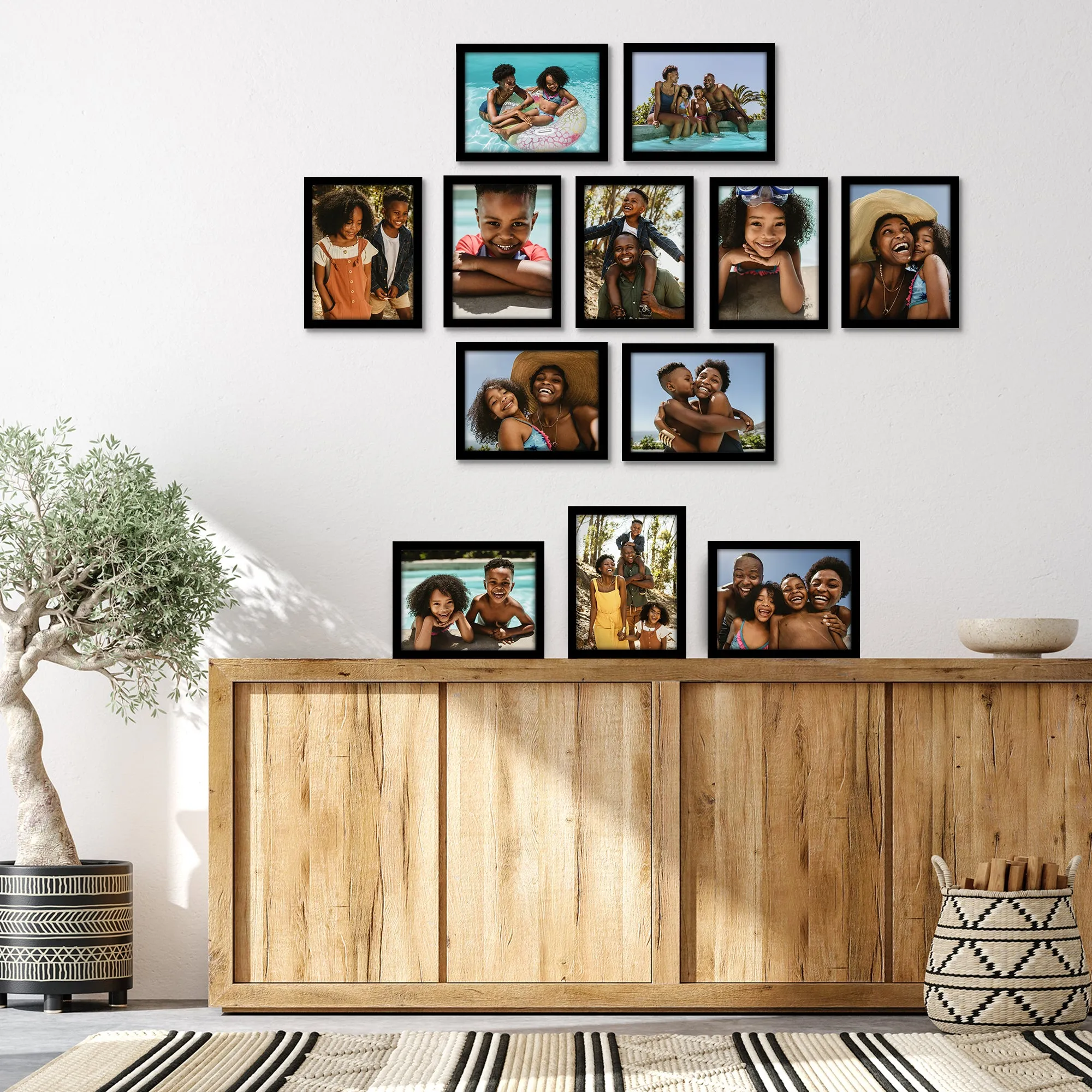 12 Piece - Gallery Wall Picture Frame Set | Black