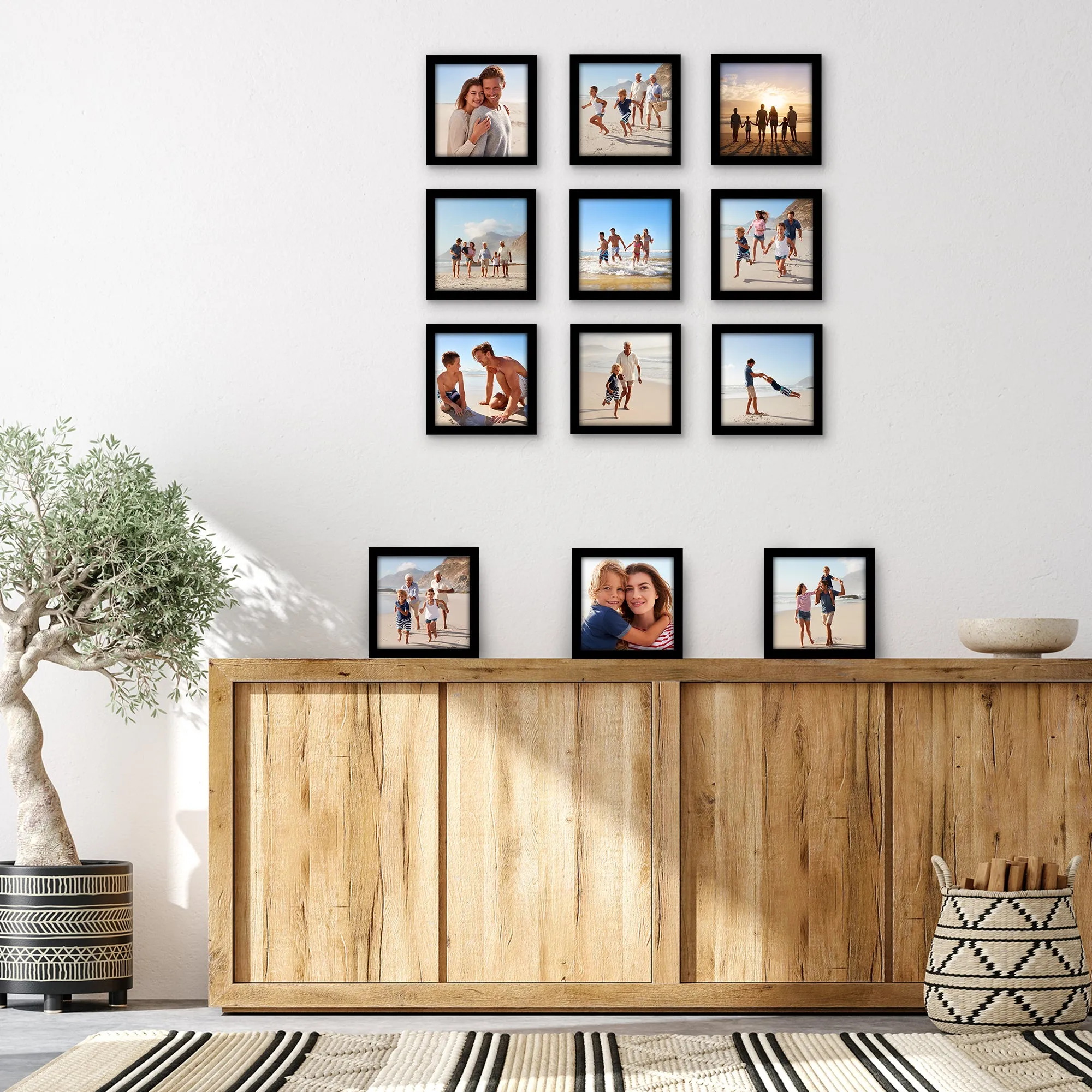 12 Piece - Gallery Wall Picture Frame Set | Black