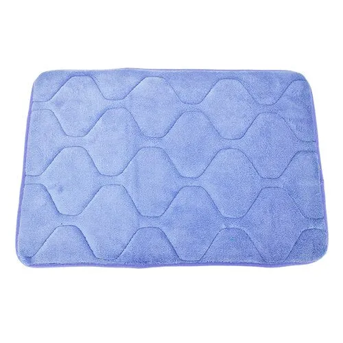 40cmx60cm Absorbent Memory Foam Non-slip Kitchen Floor Mat Square Coral Velvet Shower Bath Mat Rug Sanitary Ware Suite