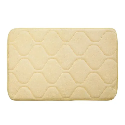 40cmx60cm Absorbent Memory Foam Non-slip Kitchen Floor Mat Square Coral Velvet Shower Bath Mat Rug Sanitary Ware Suite