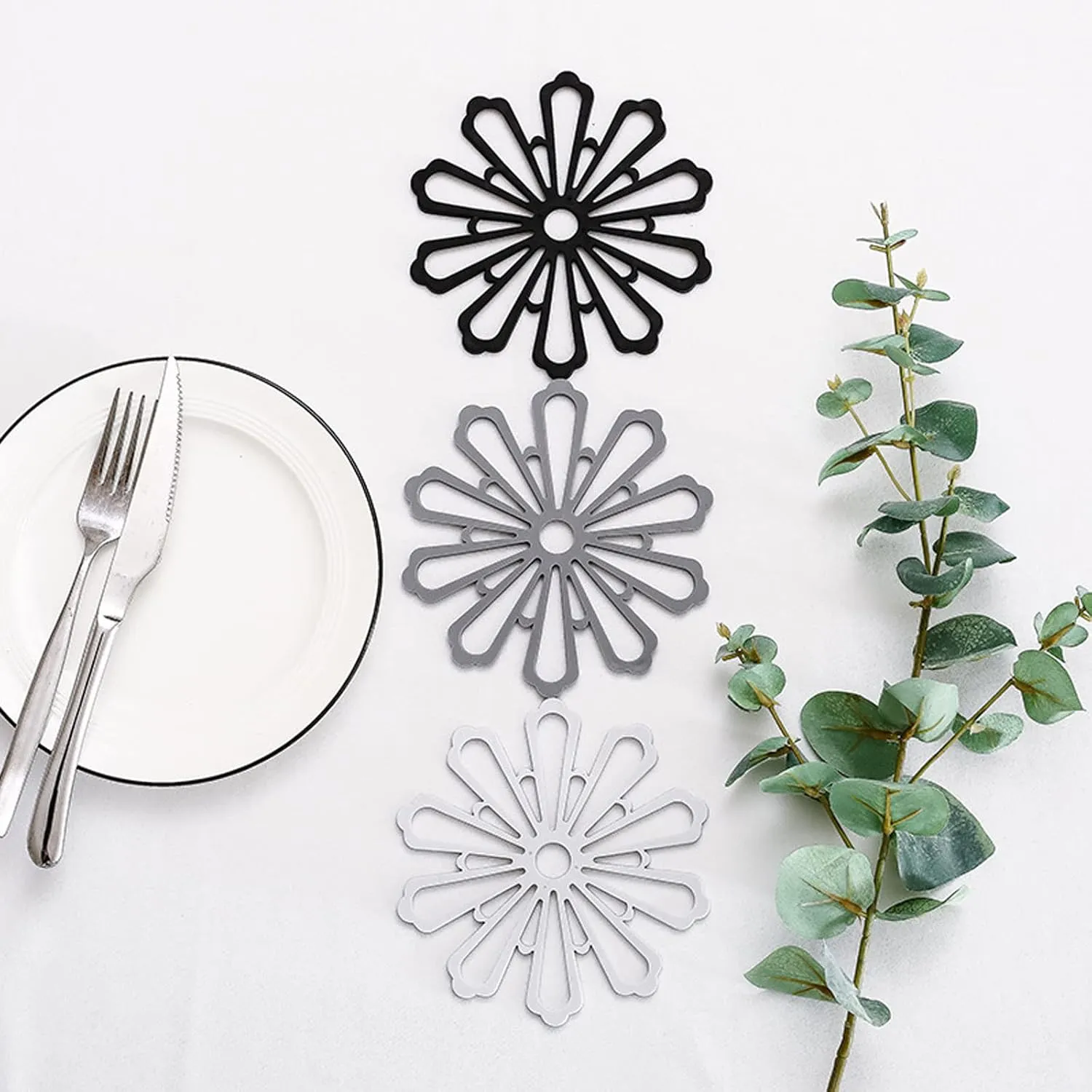 6 Pcs Silicone Trivet Mat