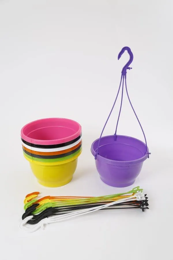 7 Inch Hanging Pot Multi (Pack of 6)