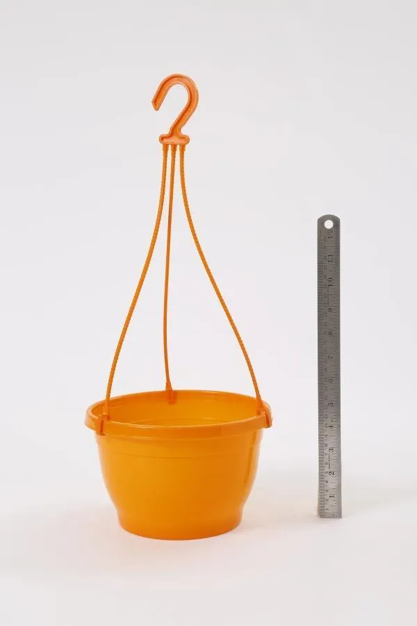 8 Inch Hanging Pot Orange