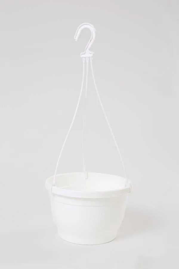 8 Inch Hanging Pot White