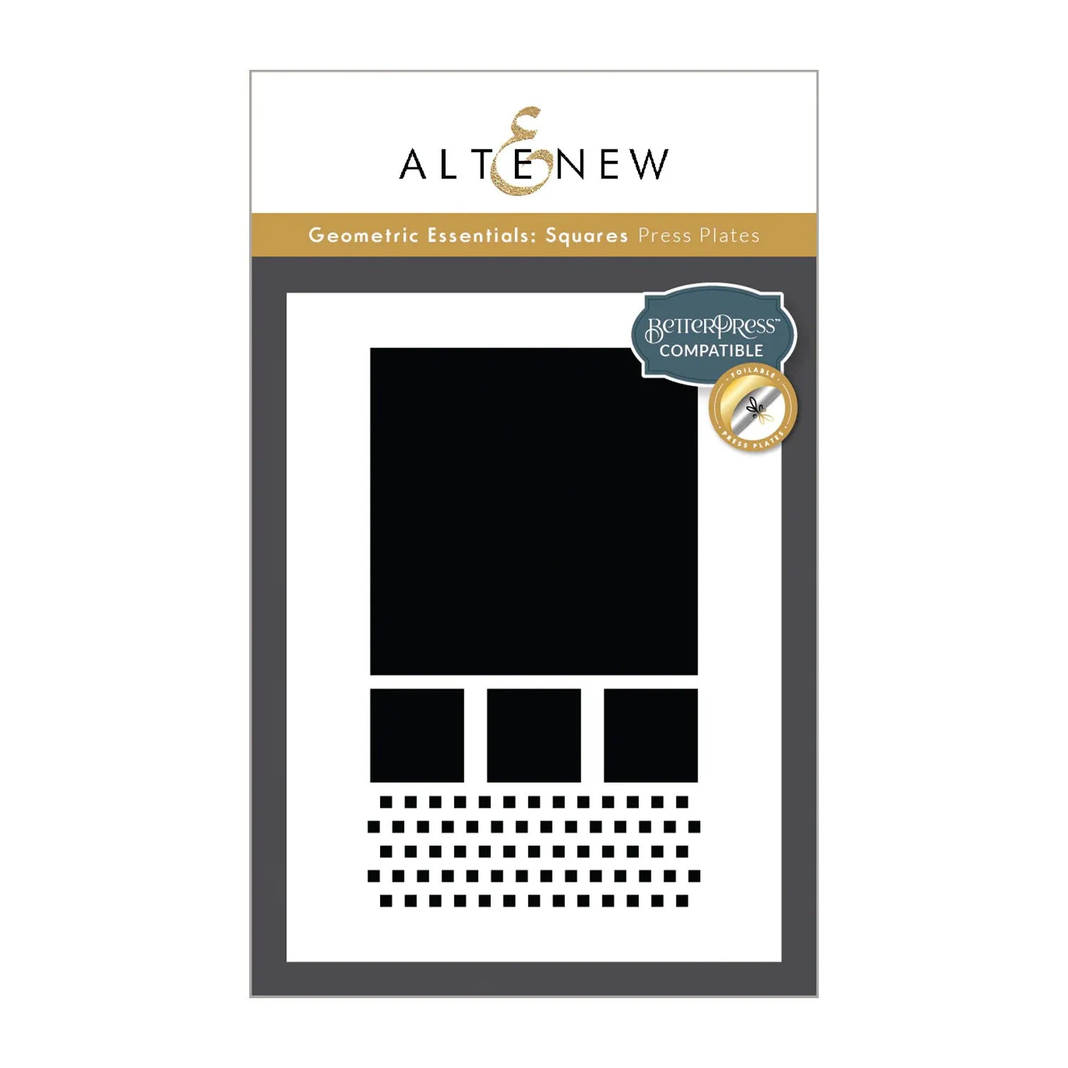 Altenew Geometric Essentials: Squares Press Plates/Foil Plates