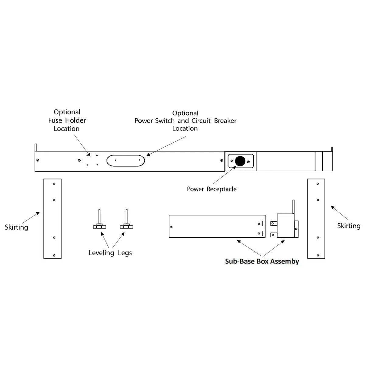 Amana PTAC Sub-base Kit 265 Volt 20 Amp PTSB420QW