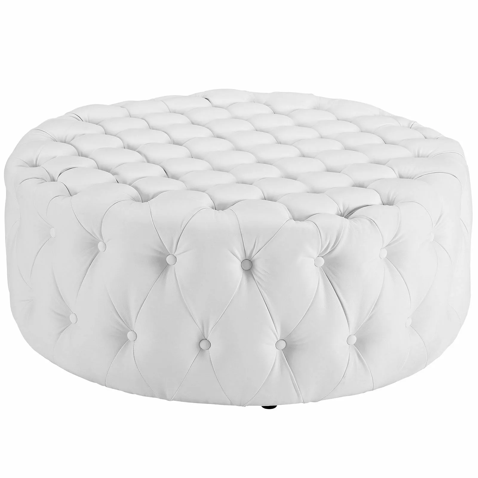 Amour Upholstered Vinyl Ottoman