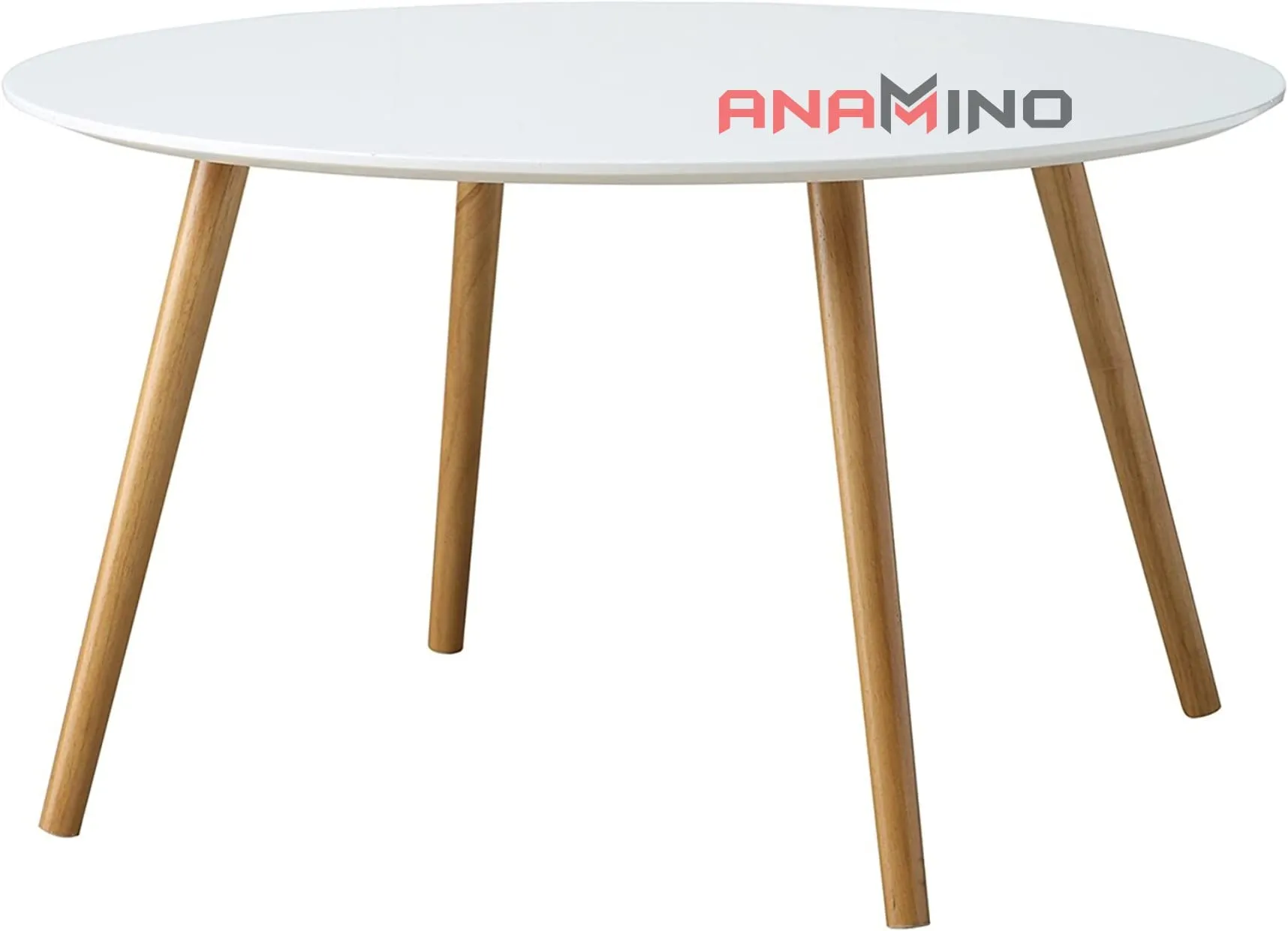 Anamino Shoppee 4 Leg Round Coffee Table Modern Home Decor Center Table End Table for Living Room, Bedroom & Home Office White (Engineered Wood)