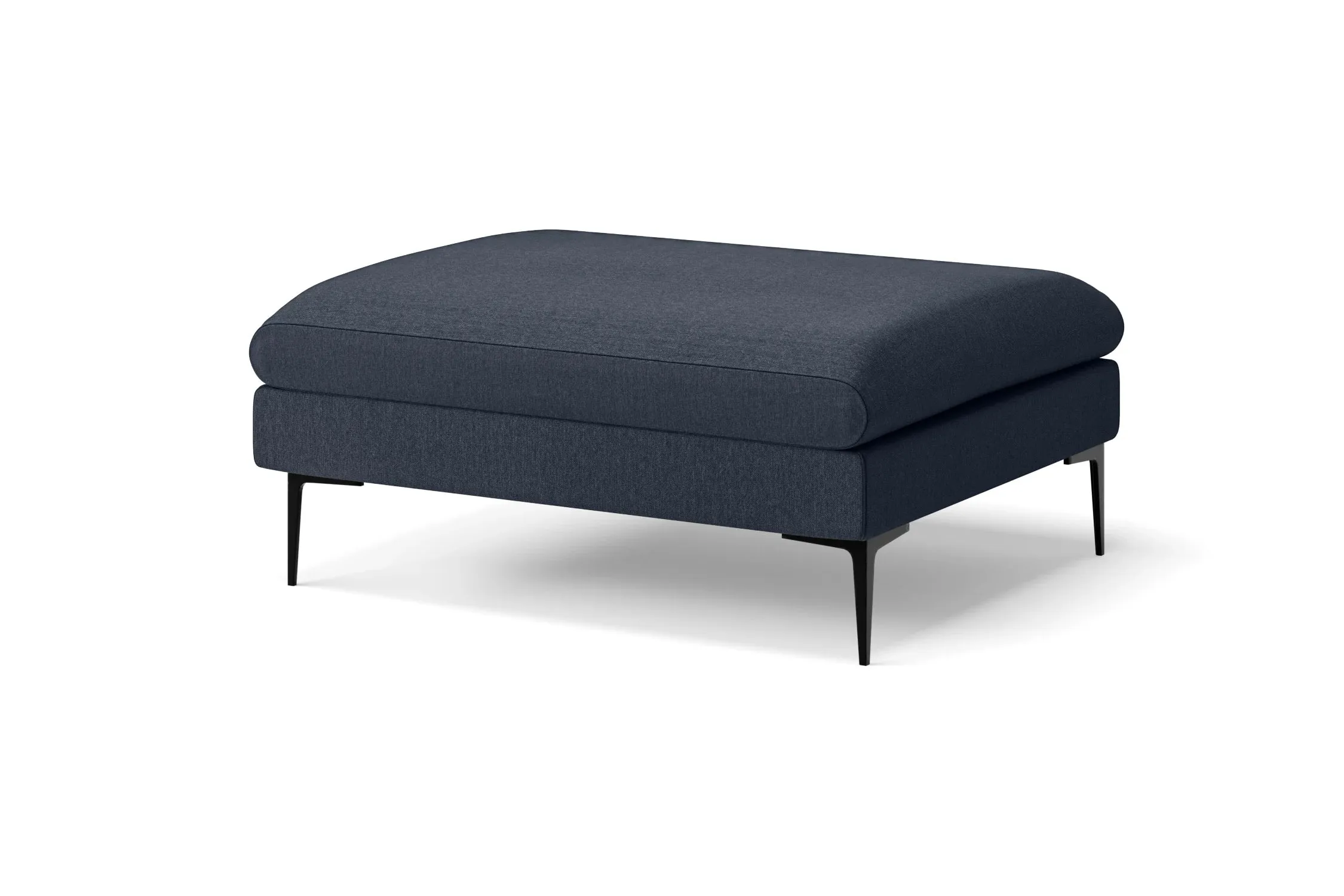 Aprilia Ottoman Dark Blue Linen Fabric