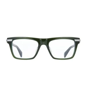 Balmain Unisex Dark Green Square Optical Frame