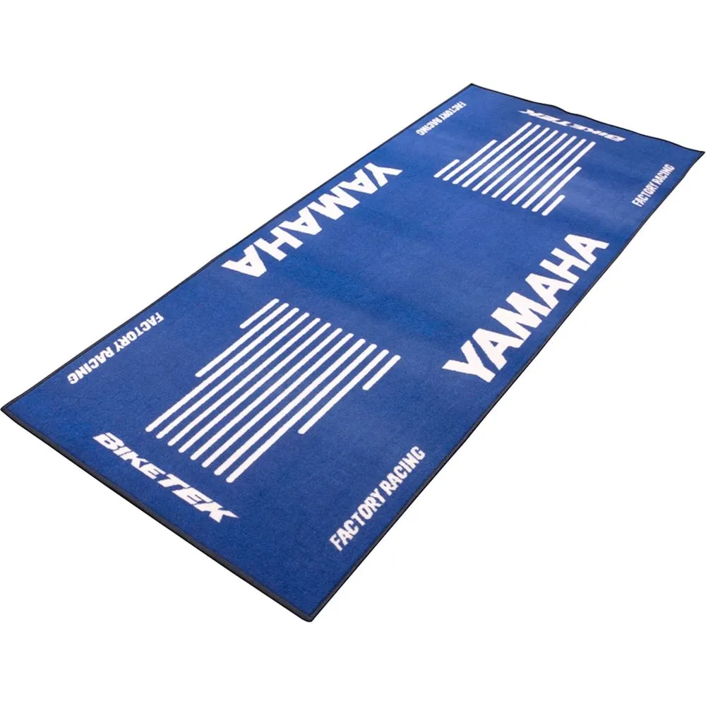 BikeTek Series 3 Yamaha Logo Garage Mat Blue