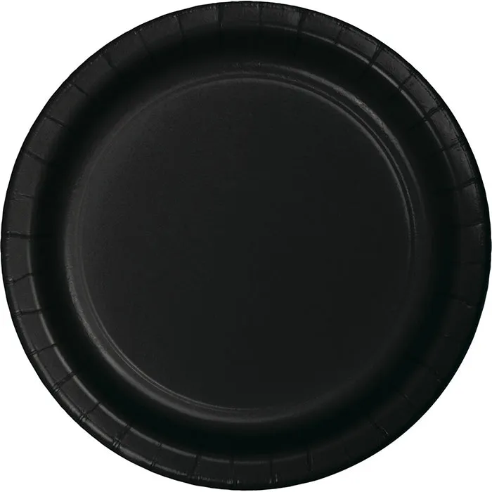 Black Paper Dessert Plates (8/Pkg)