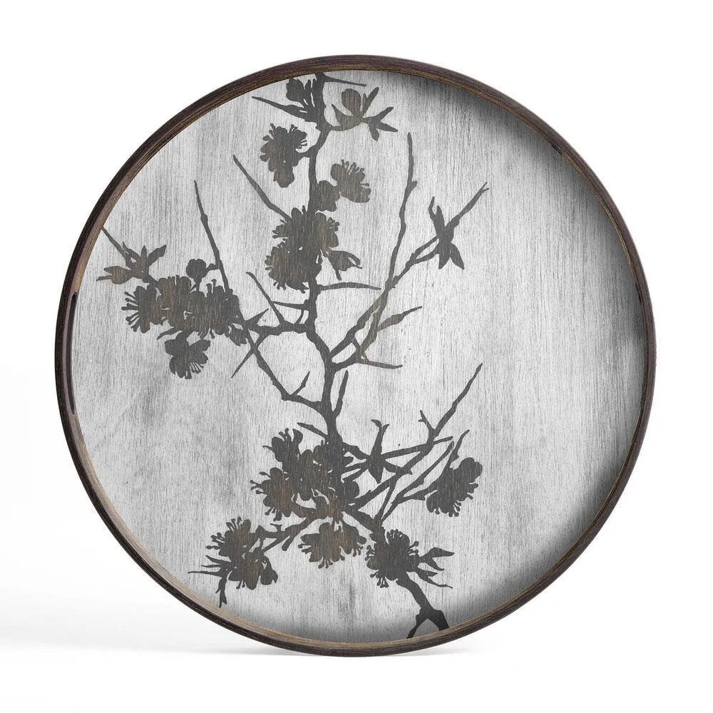 Blossom Small Round Wooden Tray