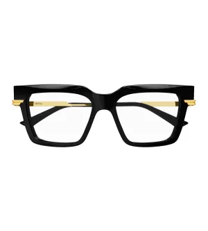 Bottega Veneta Unisex Black Square Optical Frame