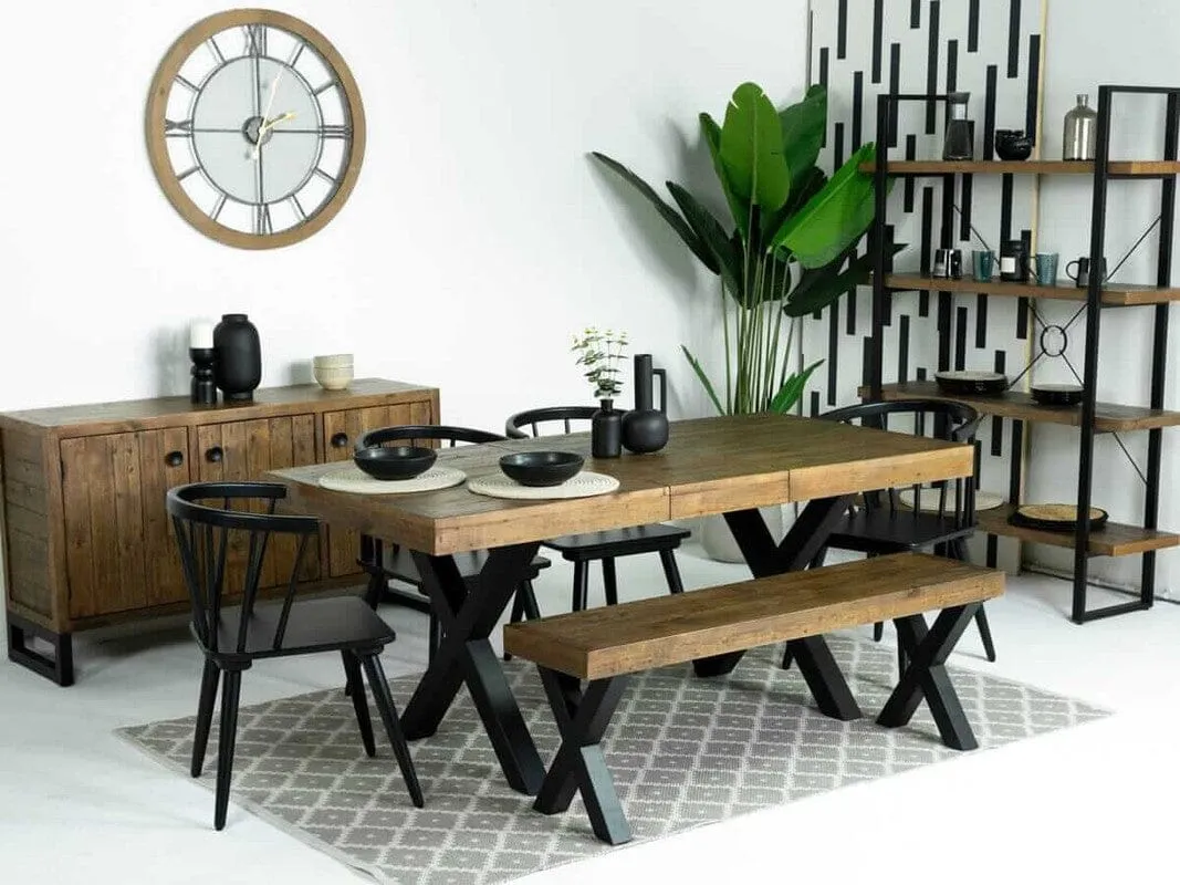 Brooklyn Extendable Cross Leg Dining Table (140cm - 180cm)