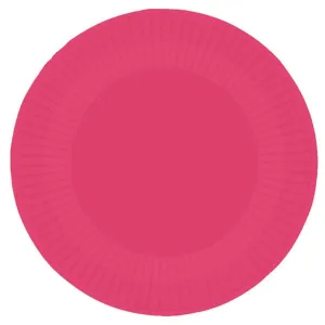 Bubblegum Pink Large Paper Party Plates x 8