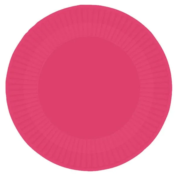 Bubblegum Pink Large Paper Party Plates x 8