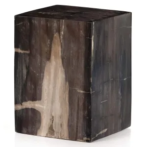 Buck End Table, Dark Petrified Wood