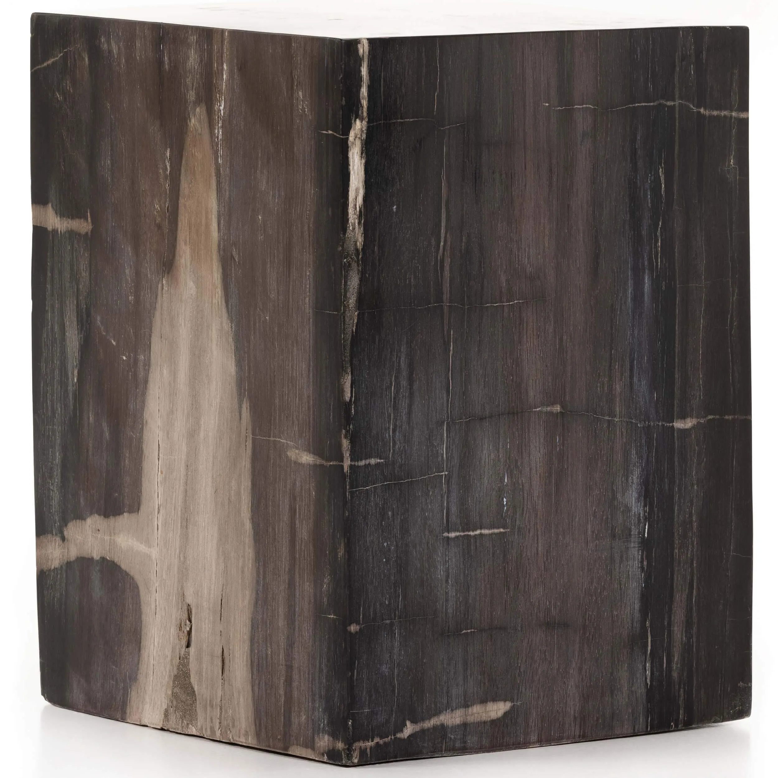 Buck End Table, Dark Petrified Wood