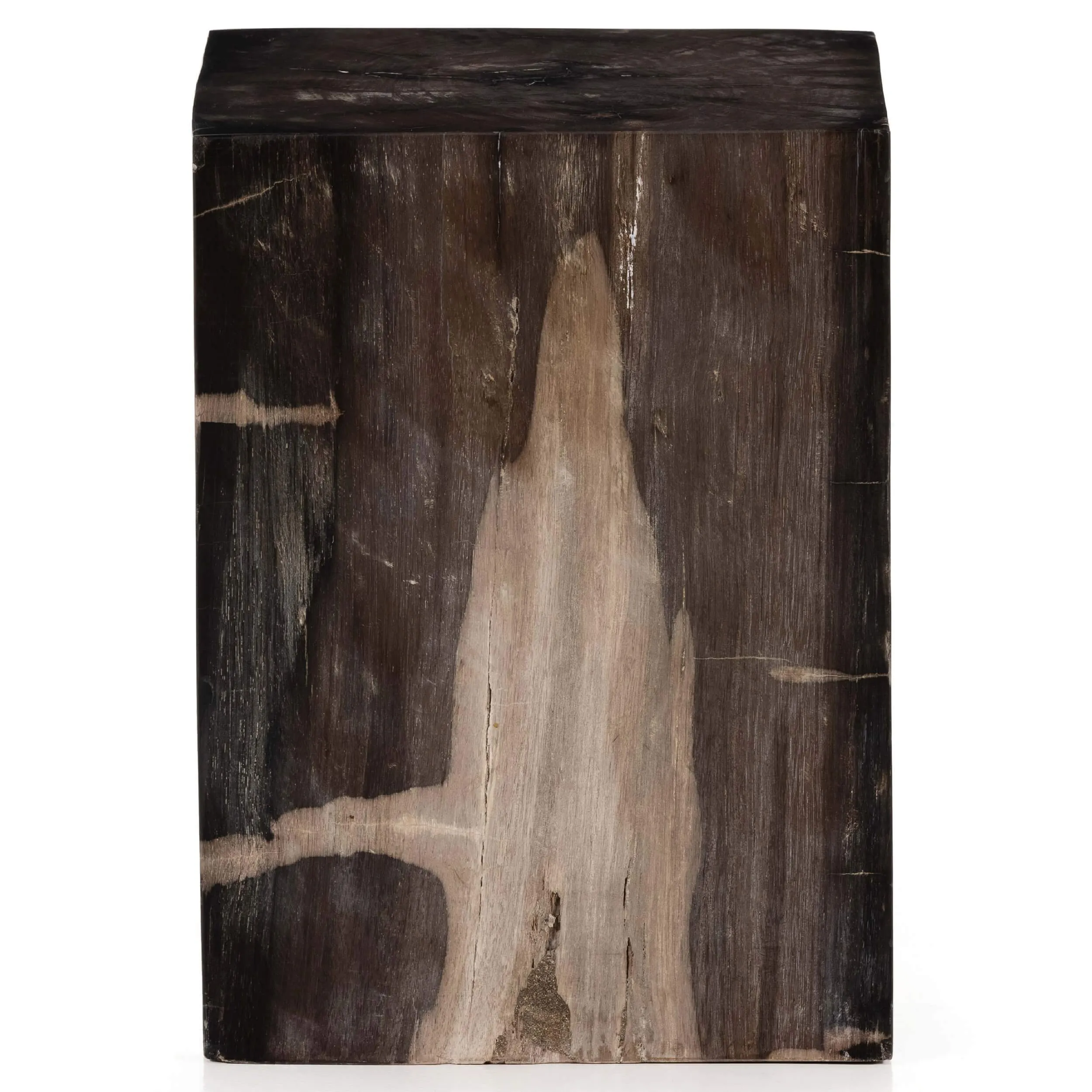 Buck End Table, Dark Petrified Wood