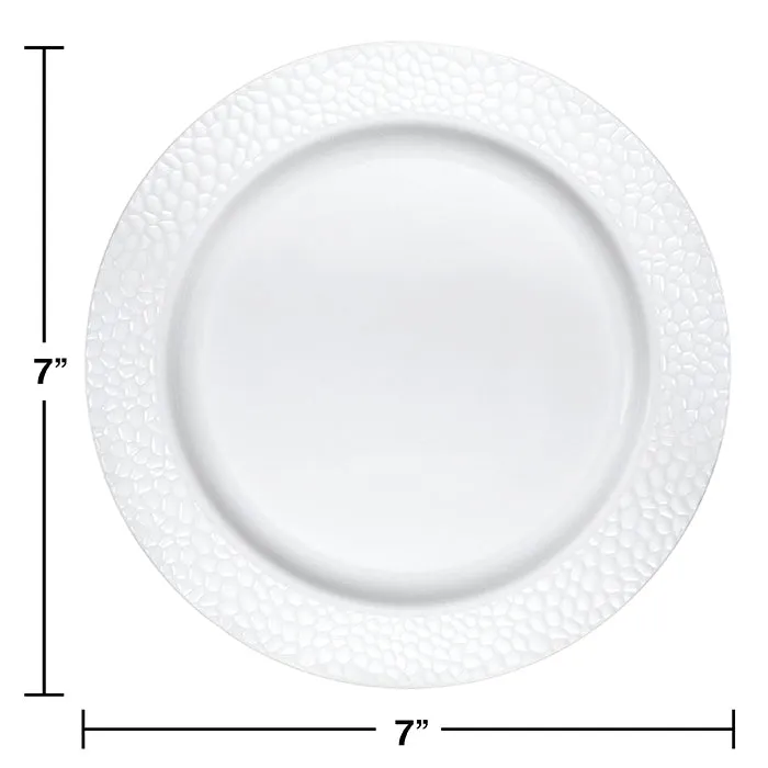 Bulk Pearl Pebble Plastic Dessert Plates (120 per Case)