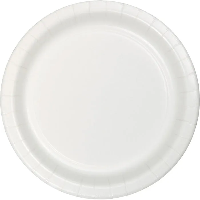 Bulk White Paper Dessert Plates (900 per Case)