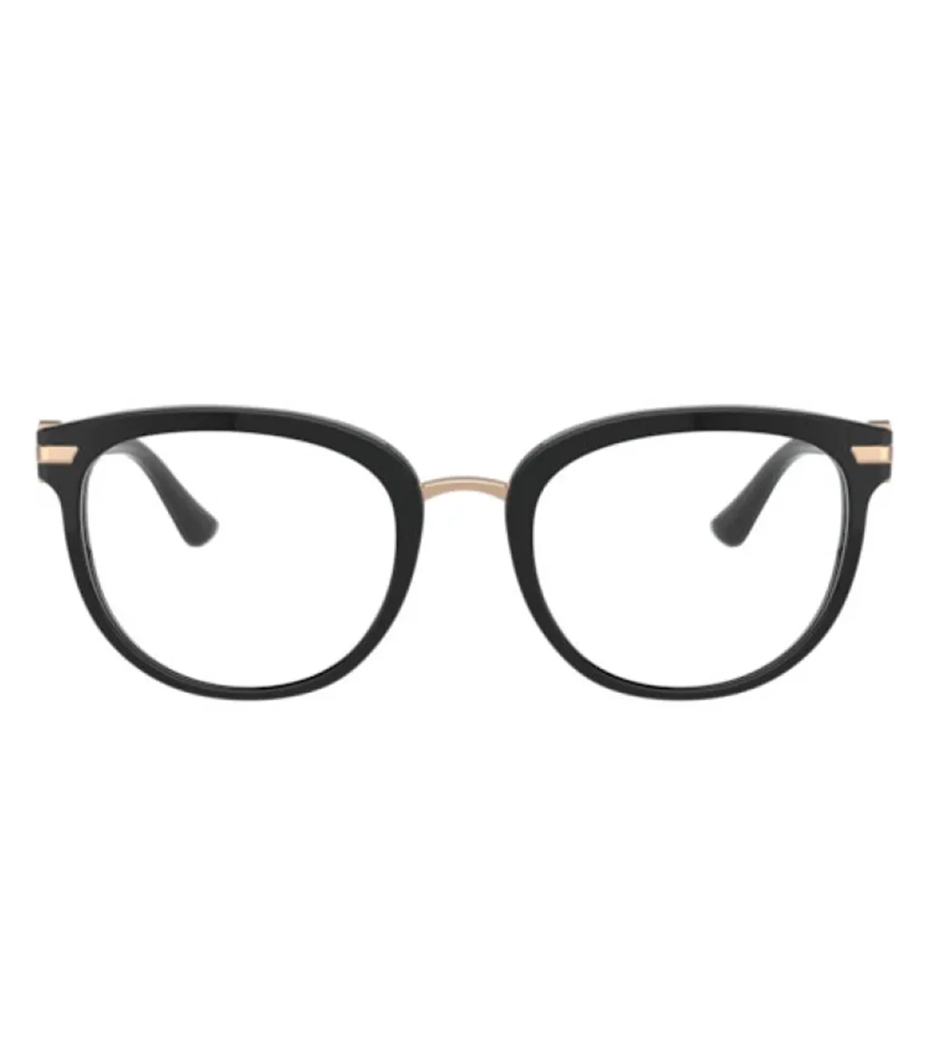 Bvlgari Men Gold Rectangular Optical Frame