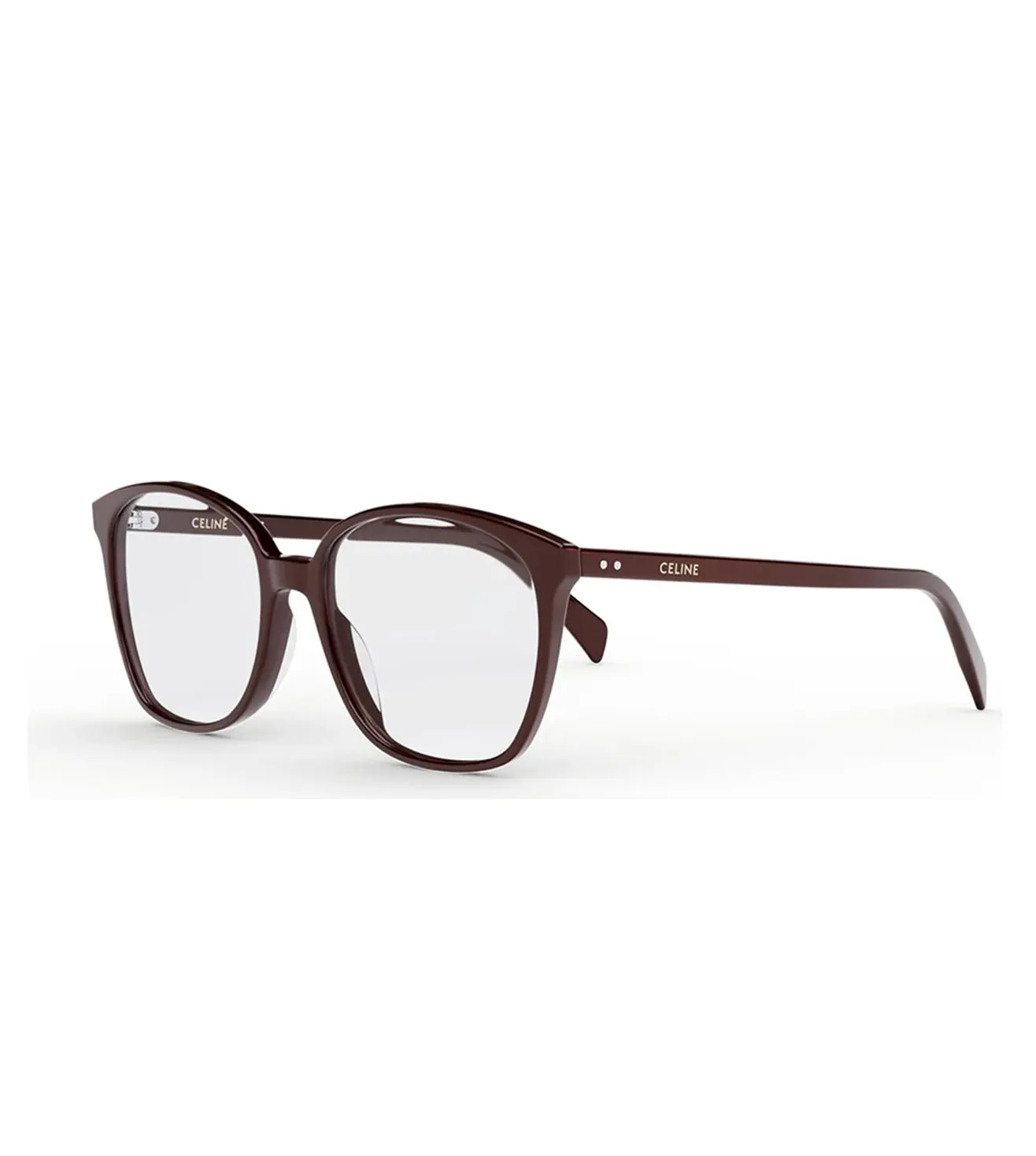 Celine Women Burgundy Square Optical Frame