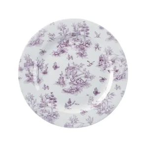 Churchill Vintage Prints Plates Cranberry Toile Print 305mm (Pack of 6) - GF308