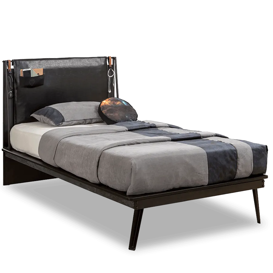 Cilek Dark Metal Line Bed (100X200 Cm Or 120X200 Cm)