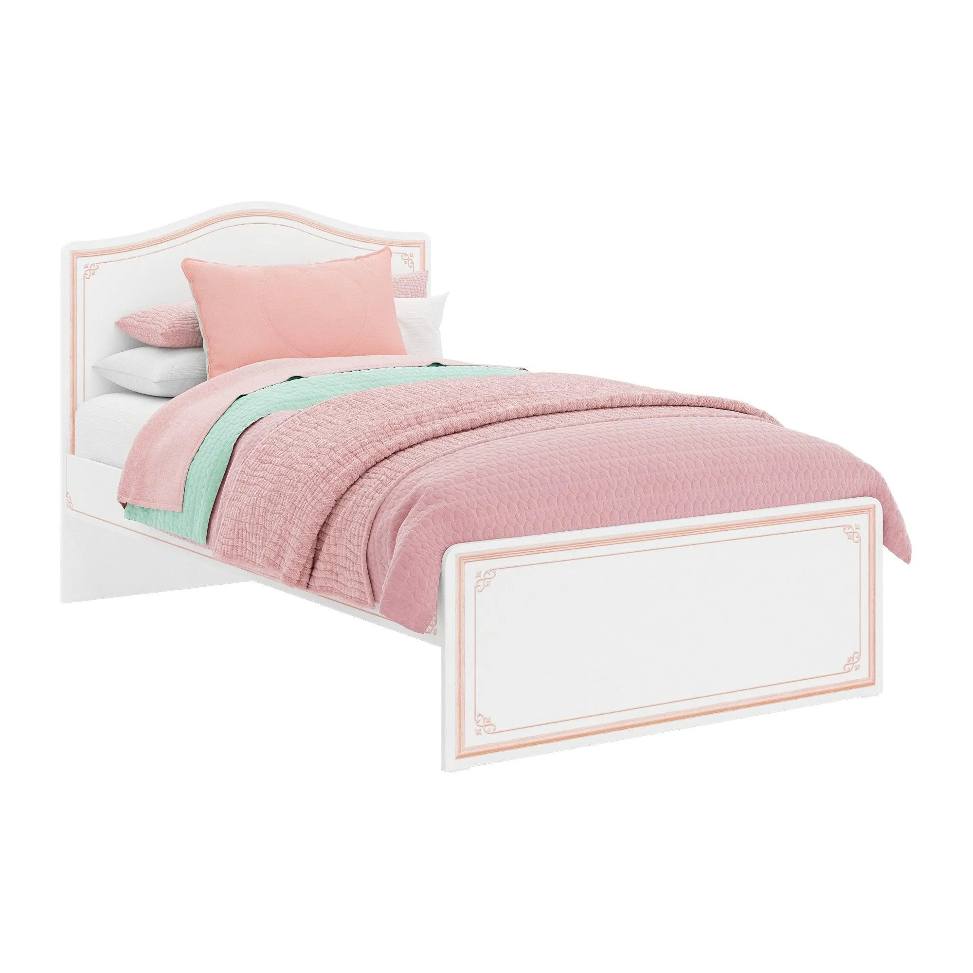 Cilek Selena Pink Bed (100X200 Cm Or 120X200 Cm)