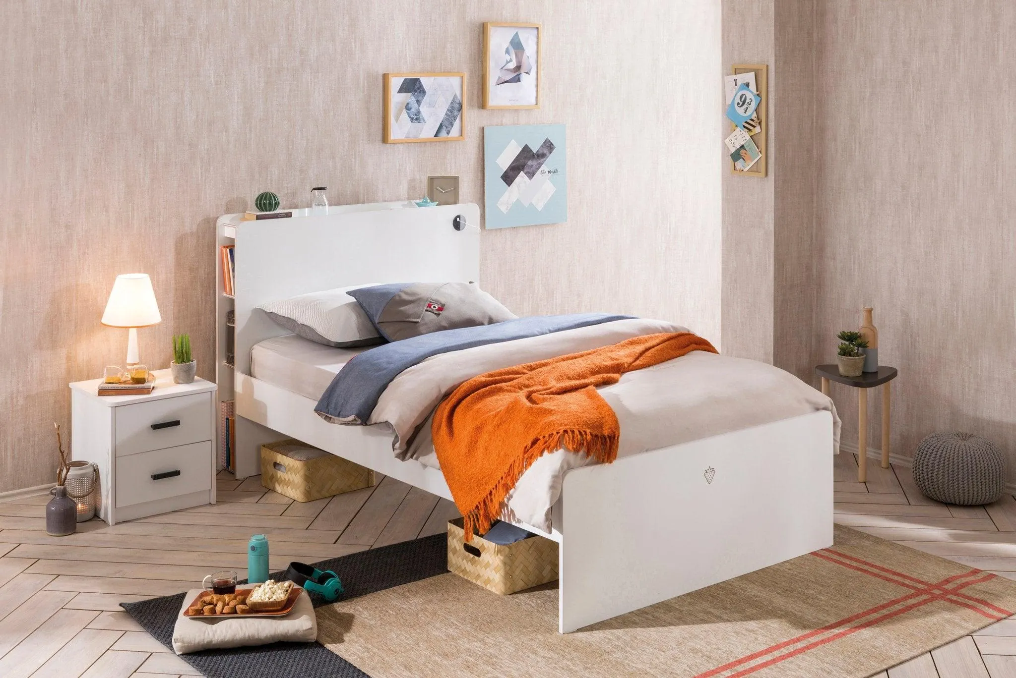 Cilek White Bed (100X200 Cm Or 120X200 Cm)