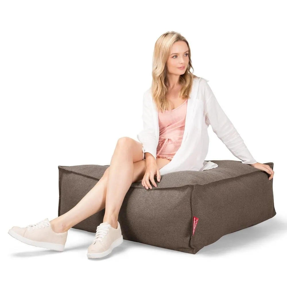 CloudSac 250 Memory Foam Ottoman Pouf - Interalli Wool Biscuit