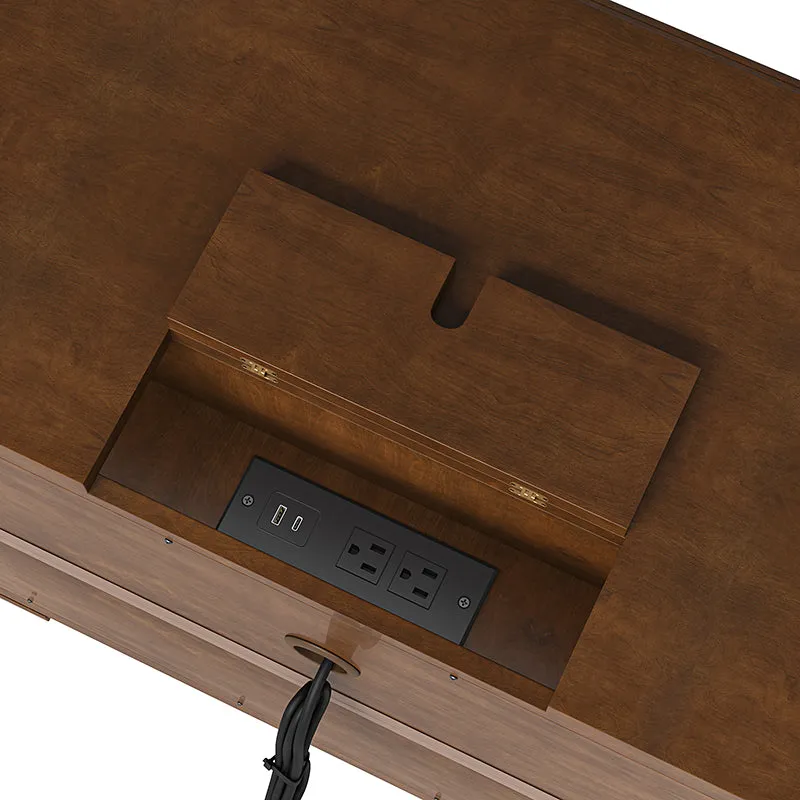 Colombo 3-Drawer Nightstand with Built-In Outlets