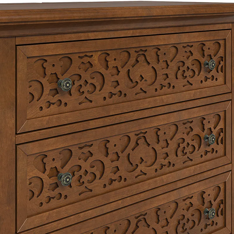 Colombo 3-Drawer Nightstand with Built-In Outlets