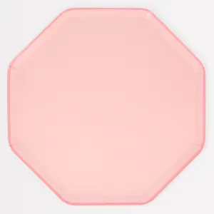 Cotton Candy Pink Dinner Plates (x 8)