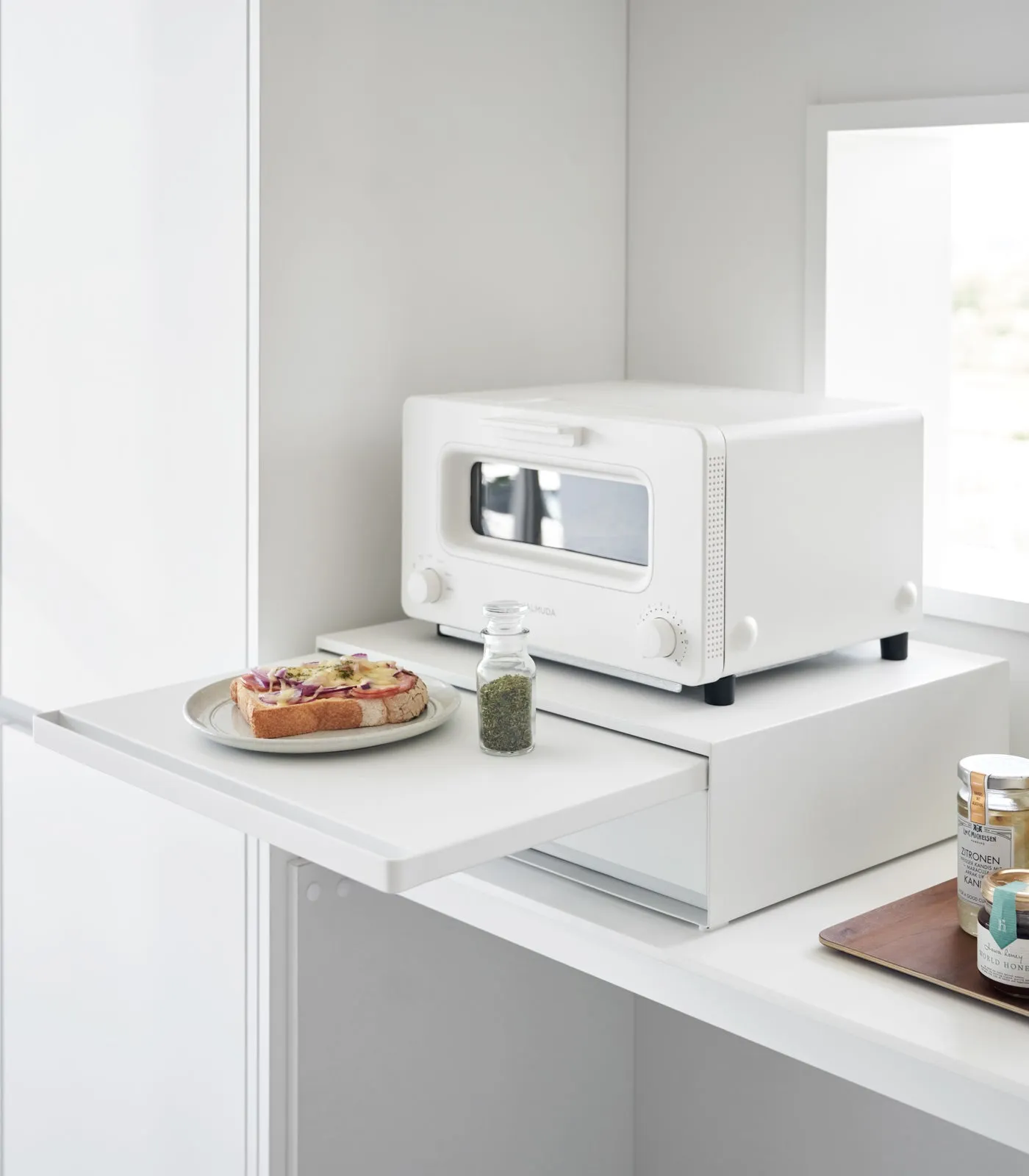 Countertop Drawer with Pull-Out Shelf - Steel