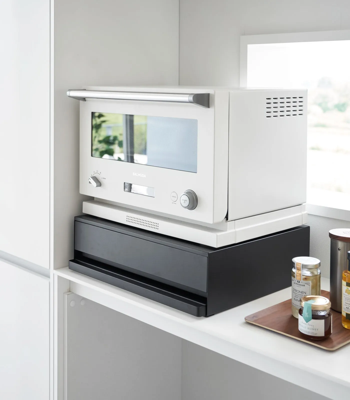 Countertop Drawer with Pull-Out Shelf - Steel