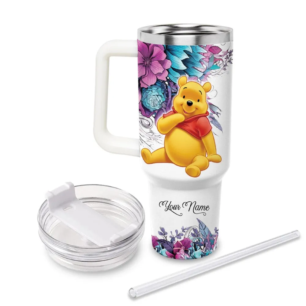 Custom Name Just Pooh Printed Tumbler