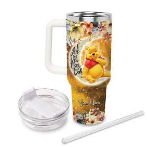 Custom Name Winnie The Pooh Printed Tumbler