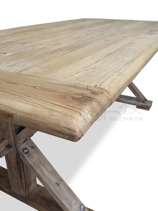 Dining Table 1.98m - Rustic Natural