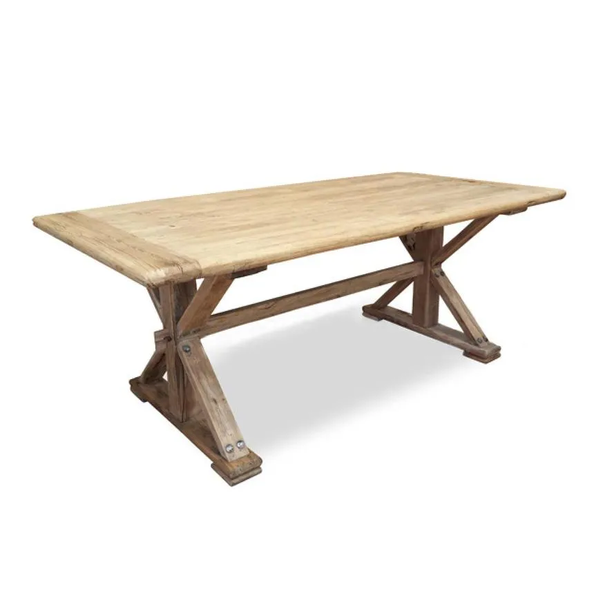 Dining Table 1.98m - Rustic Natural