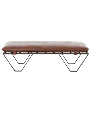 Drew Leather Ottoman