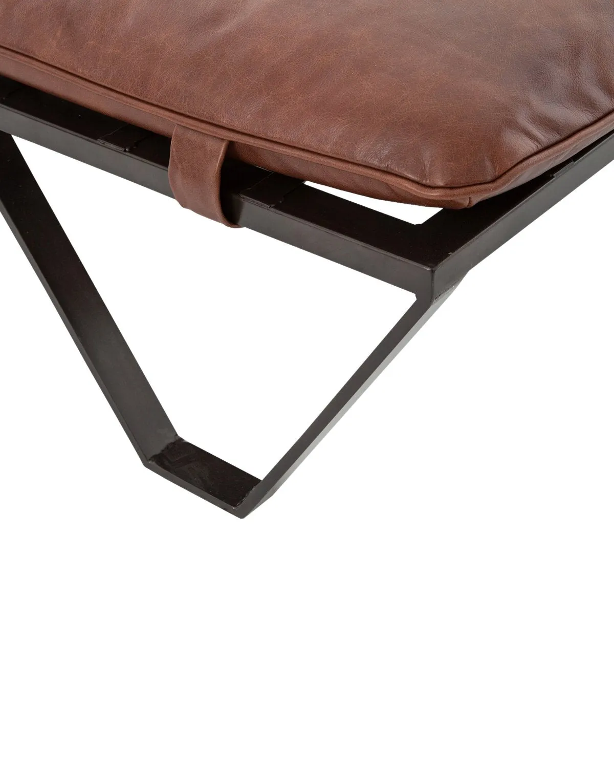 Drew Leather Ottoman