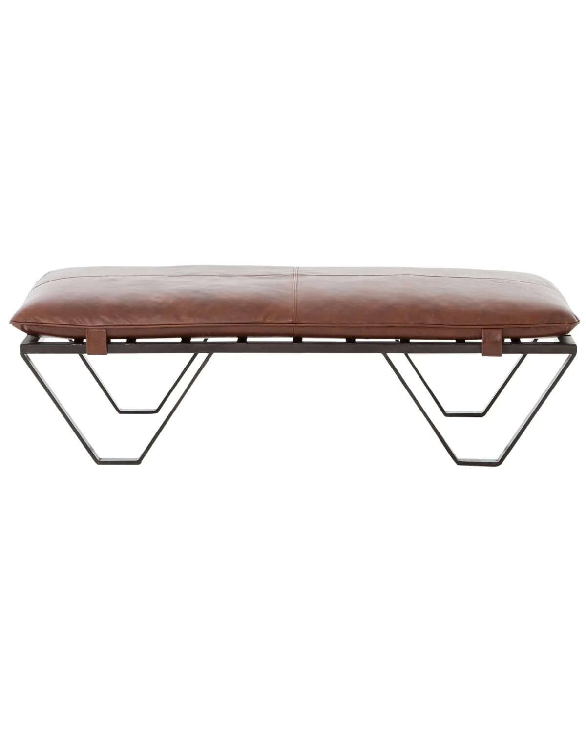 Drew Leather Ottoman